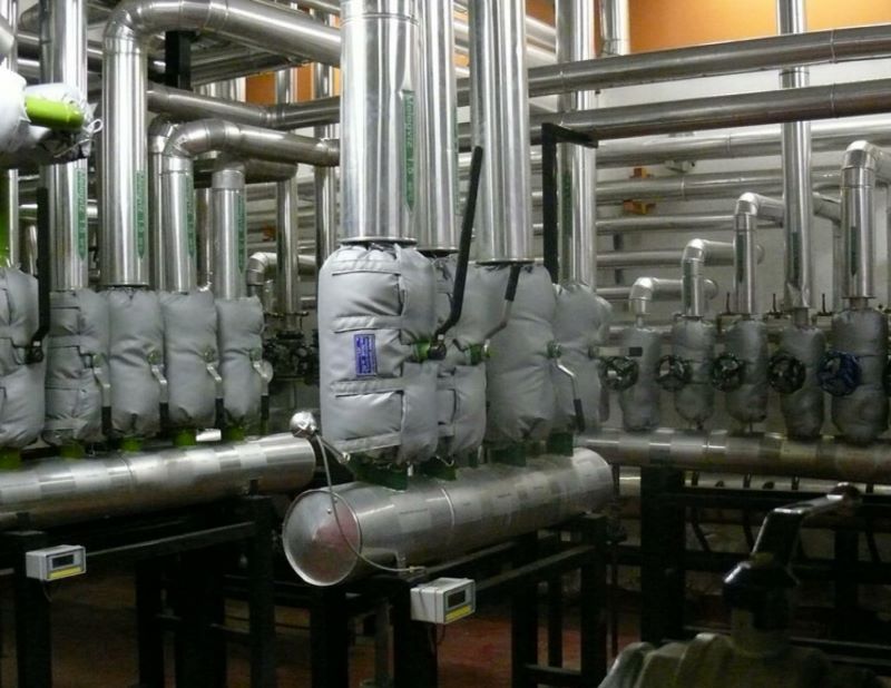 Instalatie distributie abur izolata cu jachete de izolare